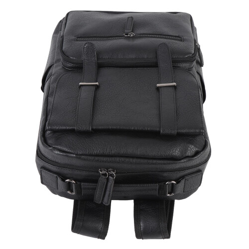 Herren Rucksack Regenfest Lederoptik 20-35L 1