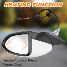 Rear View Mirror Assembly 6 Wires Manual Folding Side Wing Door Mirror for 7 MK7 MK7.5 Right