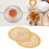 Tischsets 20x20cm Gold 2 Stück PVC Untersetzer 12