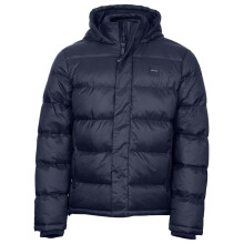 (L, Navy) Calvin Klein Mens Vanta Hooded Lightweight Insulated Golf Puffa Jacket