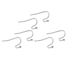 Lot de 300 Crochets D'Oreilles Pendantes Hypoallergéniques en Acier Inoxydable, avec Boule et Crochet Français, pour la Création de Bijoux DIY