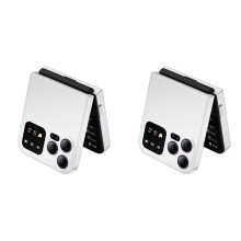 2X I15 PRO Flip Phone Dual SIM Card GSM Automatic Call Recording 2.4 Inch Screen Foldable Mobile Phones Type-C White