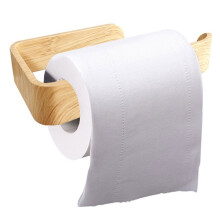 Confezione da 4 Porta Carta Igienica Effetto Grano - Dispenser di Carta Igienica e Salviette Umidificate A Parete Senza Foratura per Bagno e Cucina