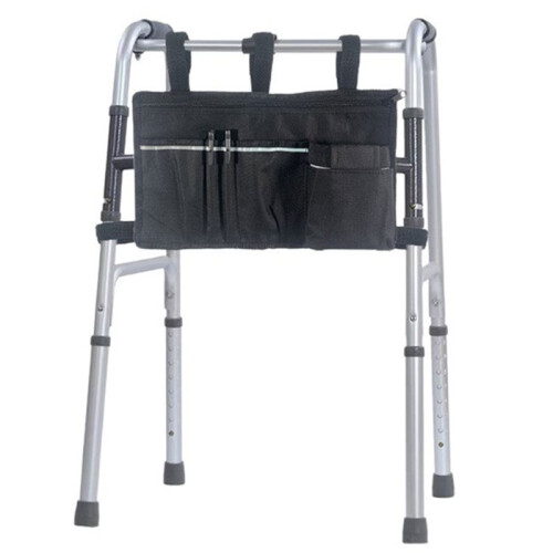 Upgrade Walker Basket: Detachable Storage Bag for Folding Walkers with Cup Holder