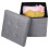 Sitzhocker Mit Stauraum Grau 38x38x38cm 3
