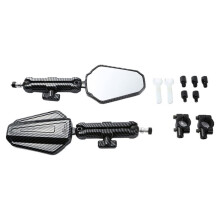 Universal Motorcycle Mirrors Angle Adjustable Folding Handlebar Side Mirror for Adventure Dirt Street Bike ATV