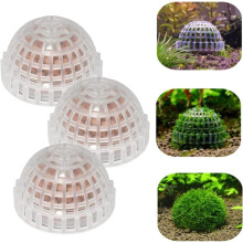 3 Supporti per Sfere di Muschio per Acquario / Ancoraggi per Piante Acquatiche - Accessorio di Montaggio Trasparente per Muschi Acquatici