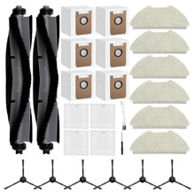 Ersatzteile für Airrobo T20+: 2 Hauptbürsten, 4 Filter, 6 Wischpads, 5 Staubbeutel, 6 Seitenbürsten