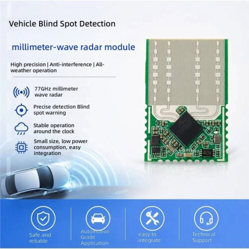 Système de Détection  à Ondes Millimétriques pour Véhicules, avec Module de Détection Arrière 2
