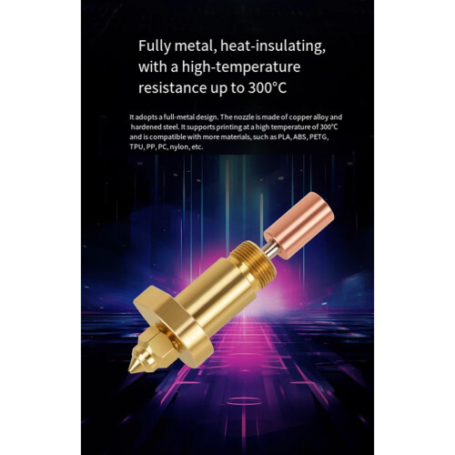 For  -3 V3 KE/SE Hotend Kit,3D Printers Ceramic Heating Block, Supports 300C High Temperature-0.6mm 1