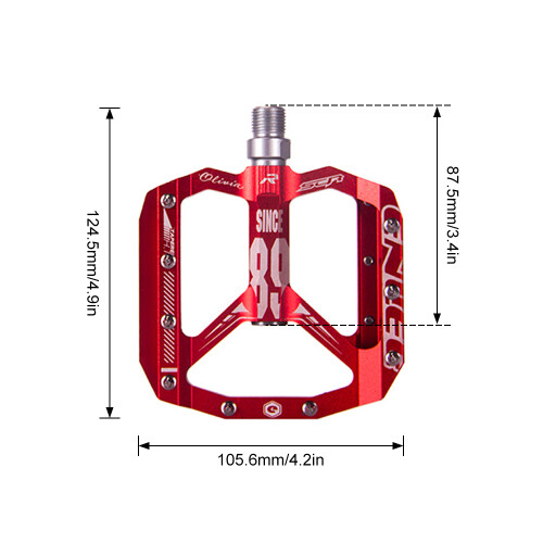 Fahrradpedale Paar Alu Schwarz Breite Plattform 2