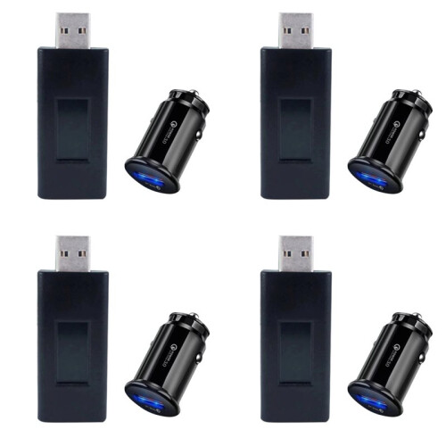 4X USB Powered GPS OUT Plug and  with Car Charger 12-24V Adapter Accessory