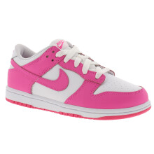 (Pink, 2 (Adults')) Nike Younger Girls Trainers Dunk Low Pb Lace Up white laser fuchsia UK Size