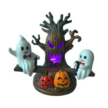 Animated Seesaw LED Night Light USB-in 3D Glowing Lamp with Spooky Tree & Pumpkin Design Cute Halloween Decor