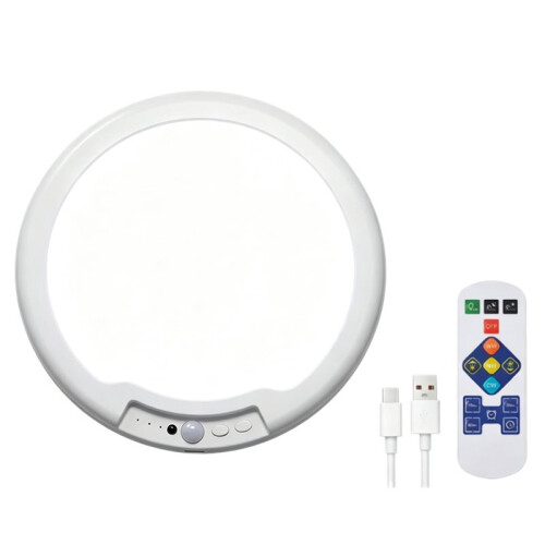 Motion Sensor Ceiling Light USB Rechargeable Magnetic Lamp with Remote Dimmable Wireless Wall Light for Kitchen Hallway