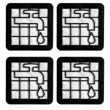 4 Pack Exhaust Filter for FC8010/FC9515/FC9516/FC9331 Vacuum Cleaner - Washable & Durable Replacement Parts