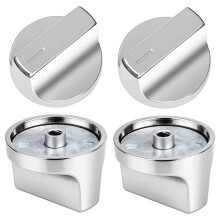4 Pcs Enhanced W11517331 Stove Knob Fit for Electric Range Oven Knobs Replacements W10850027, W11117415