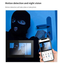 TUYA Wifi Videodörrklocka Intercom System med 10-Tums Touch Monitor Säkerhetsskydd för Villa Hem Access EU-Kontakt