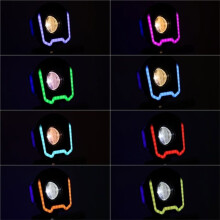 4 Inch LED-Spot voor Motorfietsen, Wit, Geel, Knipperend, RGB, Diafragma, Heldere Koplamp voor Motorfiets, 1 Stuk
