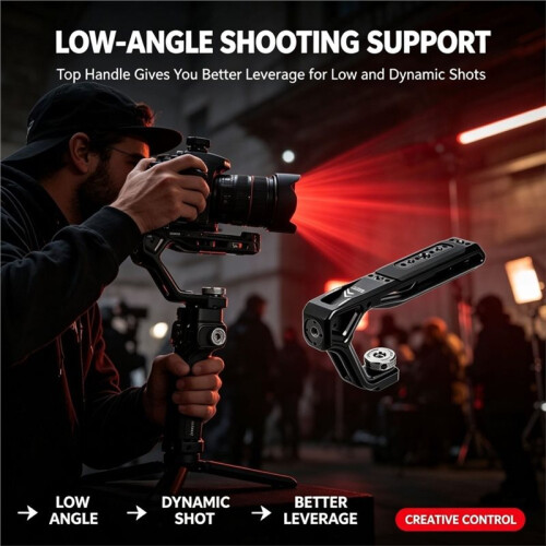Top Handle Lite with Cold Shoe Portable Camera Handle for Shoot Fit for    Camera Cage, Carry Handle, 1PC 2