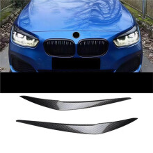 Front Headlight Eyebrow Eyelid Trim Wide Body Kit for 1 Series F20 F21 116d 118i 120i 120d M135i 15-19 Carbon Fiber