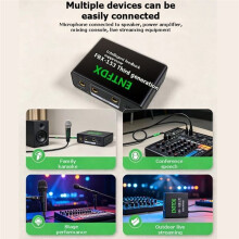 2-in-1 Anti-Howling Microphone Suppressor for Outdoor Karaoke Live Events Conferences Professional Feedback Eliminator