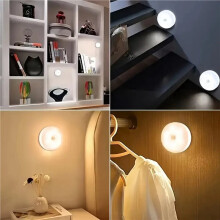 8 Stück LED-Nachtlichter mit Bewegungssensor, USB-Wiederaufladbar, für Schränke, Kleiderschränke, Treppenhäuser, Garderoben Usw., Kabellos