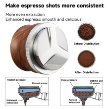 Tamper à Café Expresso 58 mm en Acier Inoxydable 304 - Presse à Café Professionnelle pour une Extraction Homogène
