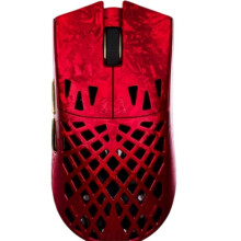 Kabellose -Gaming-Maus Aus Carbonfaser-Verbundmaterial mit Hohlraumdesign PAW 3955MASTER, 48 G, Leicht, Rot