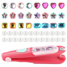 Girls Hair Gem Stamper Kit With Pretend Makeup Styling Toy For Kids Party Gift