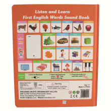 Educational Childrens English Word Book With Touch Response For Fun Learning