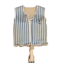 (Blue Stripes)Kids Water Safety Vest With Cartoon Print For Swimming And Activities Water