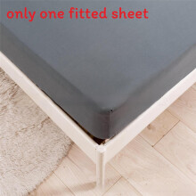 (Dark Gray,180x200cm)Einfaches Spannbettlaken mit einfarbigem und ultrafeinem Fasermaterial täglich für
