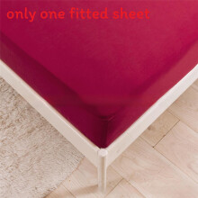 (Burgundy,160x200cm)Einfaches Spannbettlaken mit einfarbigem und ultrafeinem Fasermaterial täglich für