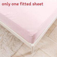 (Pink,220x200cm)Einfaches Spannbettlaken mit einfarbigem und ultrafeinem Fasermaterial täglich für