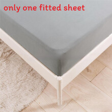 (Light Gray,180x200cm)Einfaches Spannbettlaken mit einfarbigem und ultrafeinem Fasermaterial täglich für