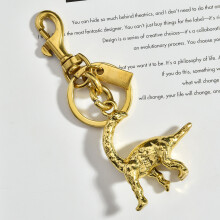 (Gold) Keyring Dinosaur Alloy Pendant With Style Design For Girls And Teens Decor Bag