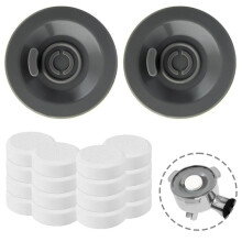 16 Pastilles de Nettoyage + 2 Disques de 53 mm à Utiliser Pendant le Programme de Nettoyage de la Machine pour Aider à Prévenir les Obstructions