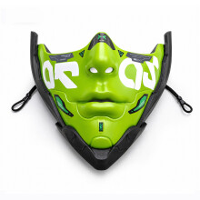 (Green) Scifi Face Half Mask With Metallic Finish For Cosplay And Parties Halloween