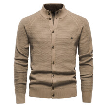 (Apricot,XXL)Men Solid Color Knit Top With Simple Design And High Flexibility Winter For