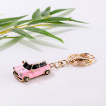 (Pink) Keyring Mini Car With Metal Alloy Finish For Gift Giving Functional Decor And