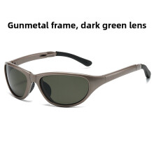 (Green)Occhiali da sole minimalisti protezione occhi con montatura flessibile per ciclismo e feste