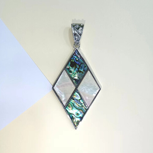(Color A) Based Shell Geometric Pendant Necklace Craft Accessories Artisans Accessory