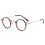 (Leopard Pattern)Geometric Round Flat Frame Glasses With Blue Light Filtering For Teen Use 1