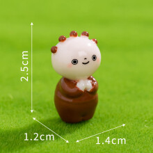 (Brown)Estatuetas de animais de resina para jardim à noite estilo desenho animado fofo para decoração de mesa e carro