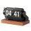 Vintage-Styled Mechanical Flip Clock Large Printed Numerals, Easy Reading, for Offices, with Base White 4