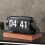 Vintage-Styled Mechanical Flip Clock Large Printed Numerals, Easy Reading, for Offices, with Base White 5