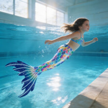 (Style 4,Adult M)Mermaid Tail Girl Swimsuit With Quickdry Polyester Material For Activities Water