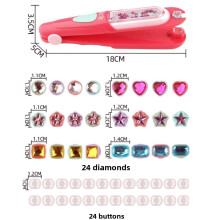 Kit timbro gemma capelli bambina con finto trucco styling giocattolo per bambini festa regalo