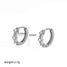 (Style D) Stainless Geometric Steel Earrings Women Quality Coating Outings Jewelry Work